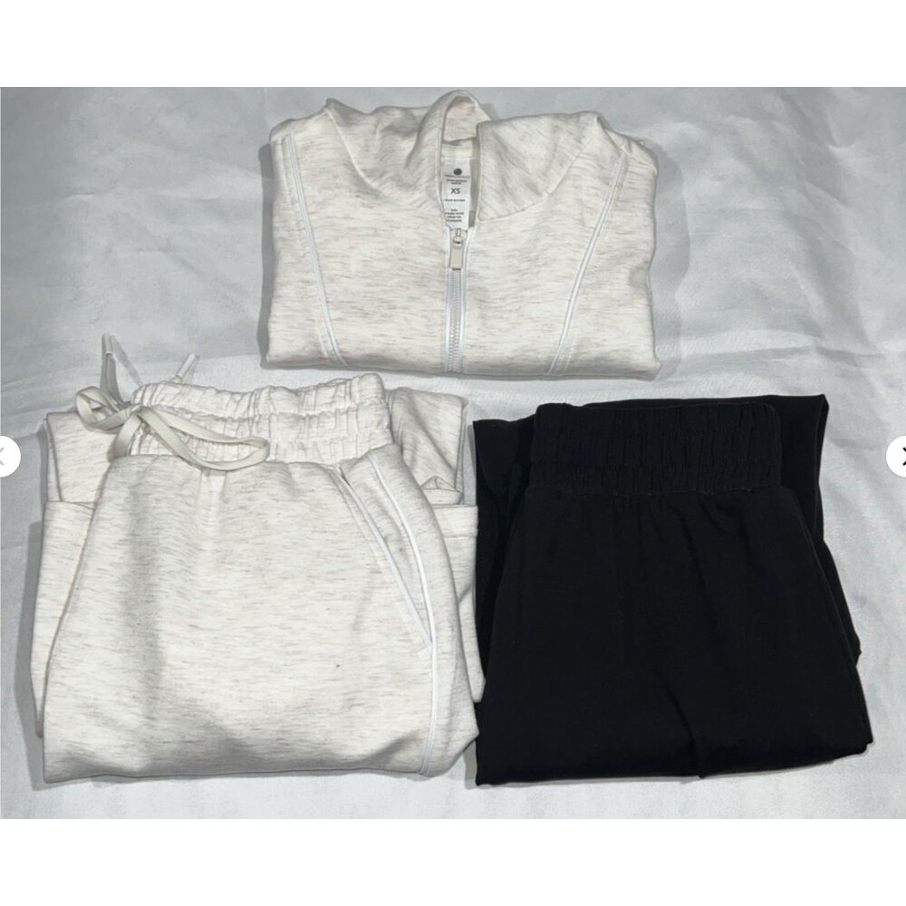 Yogalicious Scuba Monaco Langston 1/2 Zip Pullover Jogger Set XS Lounge PLUS LOT